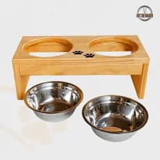 Kit Comedouro Bebedouro Pet Duplo Ergonômico Cachorro Gato Envio Rápido
