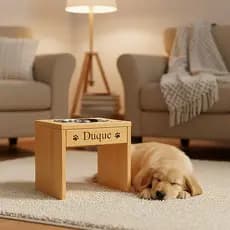 Comedouro Pet Grande Único Elevado Personalizado para Gato e Cachorro