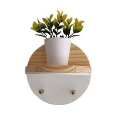 Porta Chave Redondo Parede Madeira Pinus Decorativo Decoração Enfeite Sala de Estar