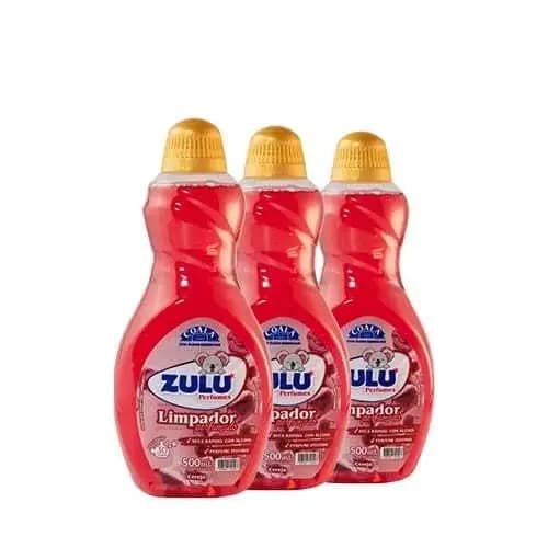 Kit 3 Multiuso Limpador Perfumado Ambiente Zulu Coala - Cereja  500ml
