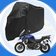 Capa Cobrir Moto Couro Courvin Impermeável Proteção Modelos Big Trail´s Moto Com Baú