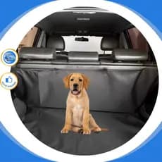 Capa Porta Malas Carro Impermeável Universal Feita em Couro Courvin Passeio com seu Cachorro Gato