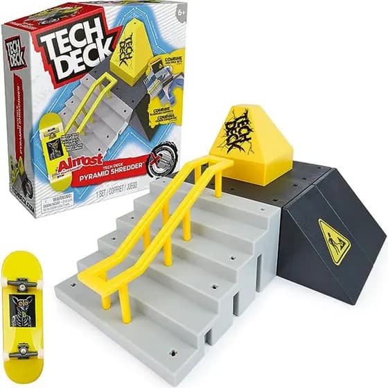 Pista De Skate De Dedo Tech Deck Fingerboard Rampa X Connect Parque De Skate Com Corrimão Obstáculo