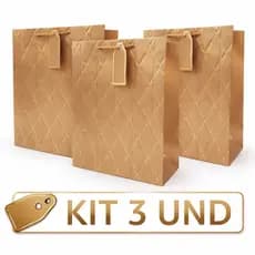 Kit  Sacolas Para Presente , aniversário, casamento e várias ocasiões 23x18cm Luxo FWB
