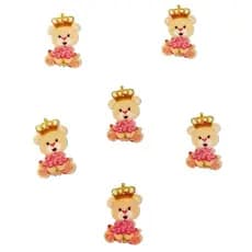 Kit Papel de Arroz Urso Ursinha Realeza