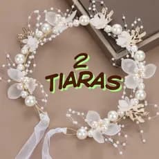 2 Tiaras Daminha de  Honra Infantil Casamento Penteado Noiva Ensaio Fotográfico Batizado Festa Casamento