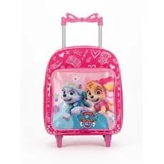Mochila Escolar Infantil de Rodinhas Patrulha Canina Feminino Sky - Resistente, Impermeável e Leve