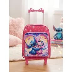 Mochila Infantil Escolar Com Rodinhas Minina _ Stich Feminino Pequena