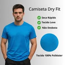 Camiseta Esportiva Masculina Dry Fit Academia