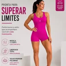 Macaquinho Academia Fitness Feminino Poliamida Sem Transparencia