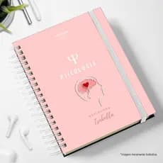planner psicologia  caderno Agenda personalizada com nome e elástico psicólogo psicóloga