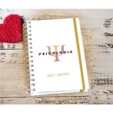 Agenda 2026 psicologia  personalizada com nome e elástico planner caderno psicólogo psicóloga pais