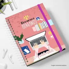 Agenda 2026 personalizada com nome recursos humanos rh Planner personalizado caderno capa dura pais