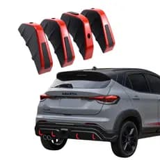 Difusor traseiro Inferior universal Carro Preto e Vermelho