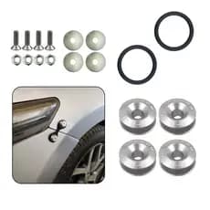 Kit Trava Para-choque Anilha Quick Release Prata Estilo BR