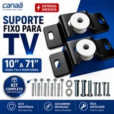 Suporte TV Fixo Universal Parede 10 a 71 Polegadas Kit Completo Para TV Samsung LG TCL Philips