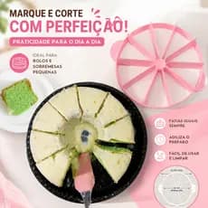 Marcador de Bolo 10 Fatias Divisor Uniforme 18 cm MODELO PEQUENO para Formas de até 20 cm cozinha, bolos sobremesas
