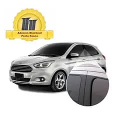 Adesivo Blackout Coluna Porta Preto Fosco Poroso Novo Ka 4pt