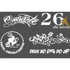 Kit 5 Adesivos Cabo Enrolado 26 Da Norte Grau Osascorte Moto
