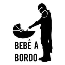 Adesivo Bebê A Bordo Baby Yoda Mandaloriano
