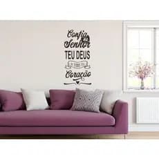 Adesivo Decorativo Frase Confia No Senhor Teu Deus