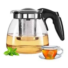 Chaleira Chá Café Vidro Com Infusor De Inox 700ml Grande