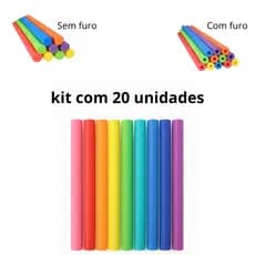 Kit 20 Unidades Boia Espaguete Macarrão Flutuador Piscina Natação
