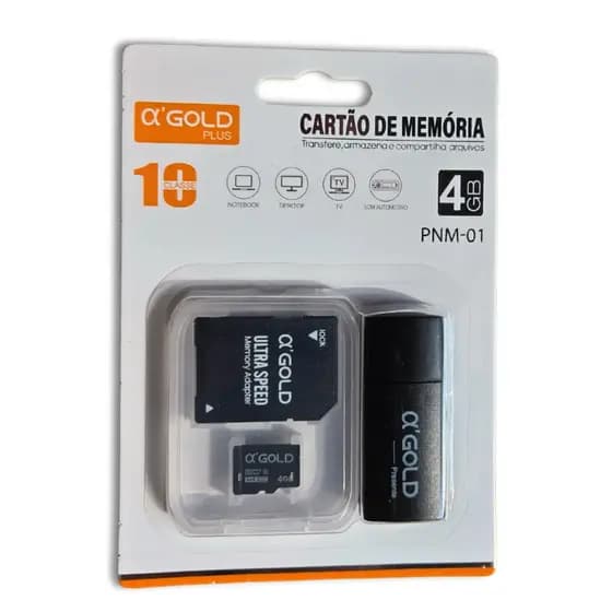 Cartão De Memória 4GB/8GB/16GB Classe 10 A'gold