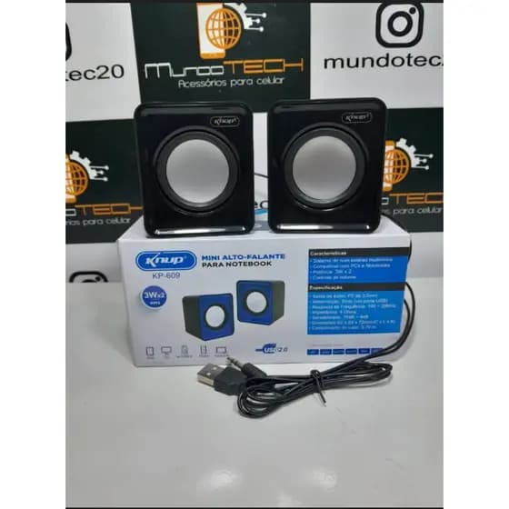 Caixa de Som Knup KP 609 2.1 Portátil USB 3W