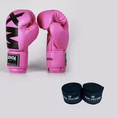 Kit Luva Maximum + Bandagem De 5 Metros Mg Pro Boxing