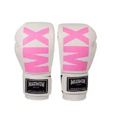 Luva Boxe Muay Thai Mxm White / Pink - Maximum