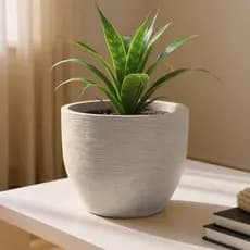 Vaso Polietileno 25x20 Cone Redondo Luxo Escovado Decorativo Sala Jardim