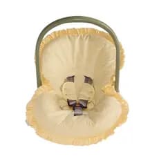 Capa de Bebê Conforto Para Bebê Menina e Menino Poá Amarelo + Protetor de Cinto