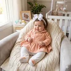 Macacão Longo Plush Bebê Menina Eloá - Kit 03 peças