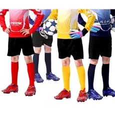 Kit 6 Pares de meião de futebol Juvenil com pés 100% algodão