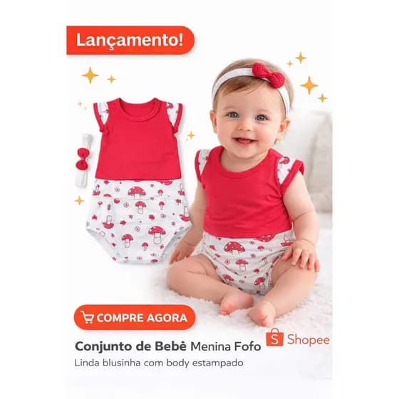 conjunto algodao infantil bebe menina verao + lacinho,tamanho unico do 3 ao 6 meses