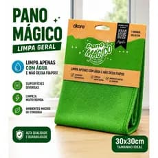 pano magico, akora para limpeza em geral vidros,espelho, geladeira,folgao,cores sortidas