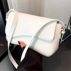 Bolsa Feminina Alça com Regulagem de Ombro Média Básica Branca Casual Trabalho