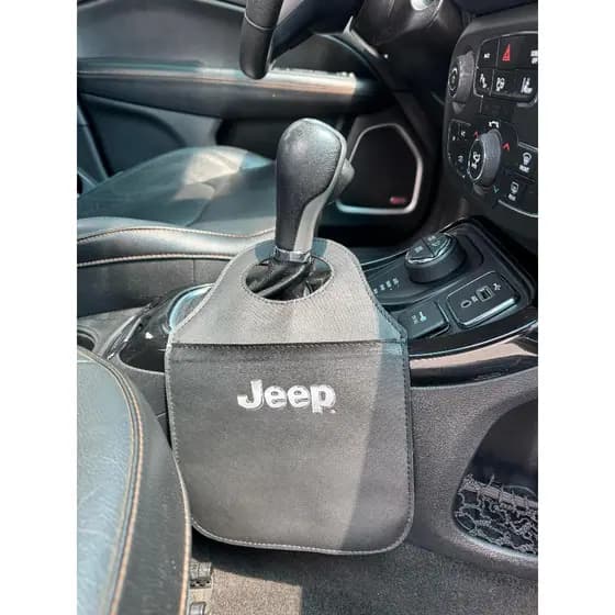Lixeira Automotiva Couro Eco Preta Personalizada Porta Lixo Para Carro