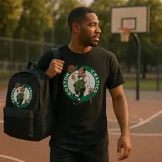 Kit Mochila Masculina Reforçada Grande Camiseta Algodão Sport Casual