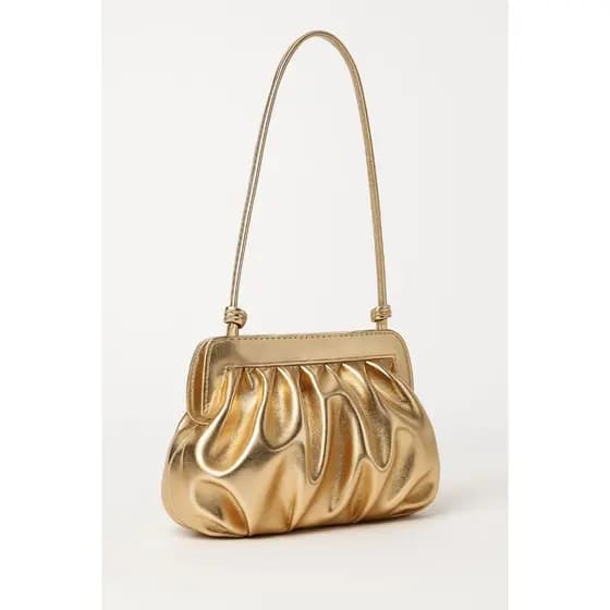 Bolsa Feminina Tiracolo Nuvem Clutch Metalizada Ombro Festa Balada Casamento