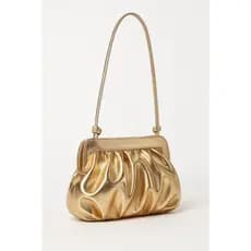 Bolsa Feminina Tiracolo Nuvem Clutch Metalizada Ombro Festa Balada Casamento
