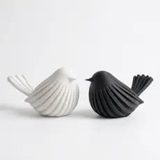 Casal Pássaros Decoração Minimalista Sala Quarto Enfeite Elegante Presente Casa Premium Decor Luxos