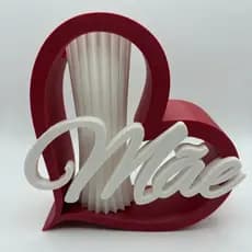Letreiro Mãe Coração Branco Presente Dia das Mães Decoração Minimalista Elegante Amor Casa Top!!!