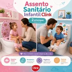 Assento Redutor Infantil acolchoado Clink 2 Estampas Menino Menina Macio 27,5x6cm