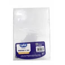 Kit 10 Pastas L A4 Transparente Lyke Office Porta Documentos Escolar Escritório