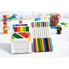 Kit Marcadores LEGO 10 Cores Original Infantil Escolar Criativo 6+