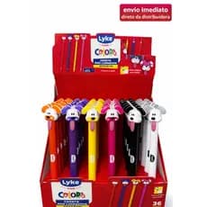 Caneta Dog Linguinha Apagável Tinta Azul 0,7mm Kit 2 4 6 Un Escolar Infantil Cores Sortidas