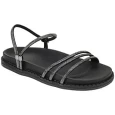 Sandália feminina Papete Birken Confortável Slide Brilho Strass Moda Tendência Verão Social