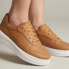 Tênis Feminino Casual Plataforma Flatform Macio Confortável Academia e Dia a Dia Leve Antiderrapante